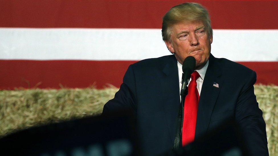 Donald Trump speaks at a rally in Colorado