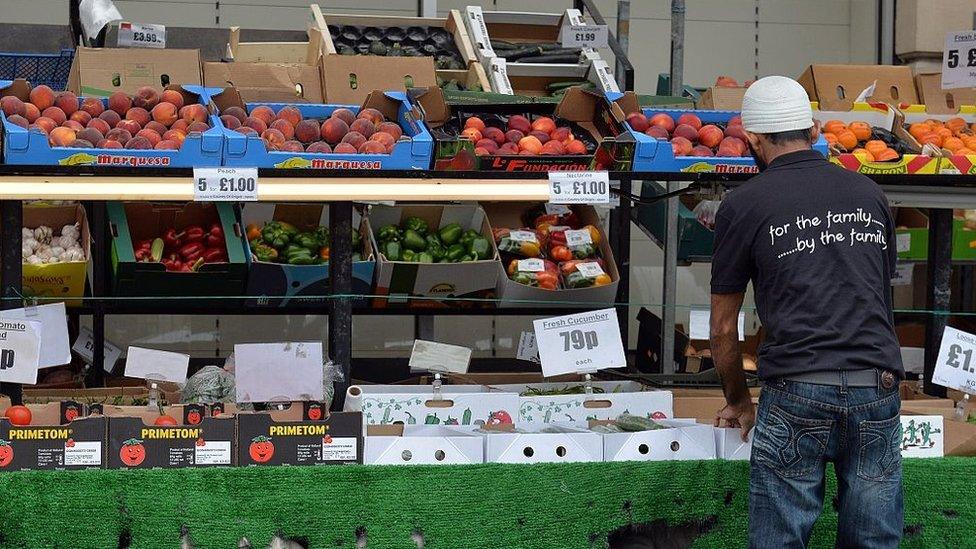 fruit on a market stall