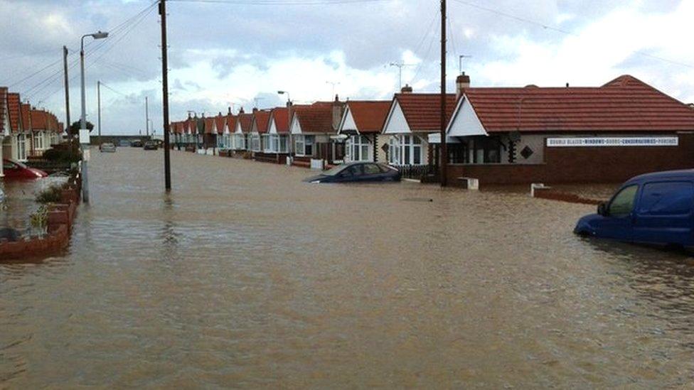 Flooding in Rhyl