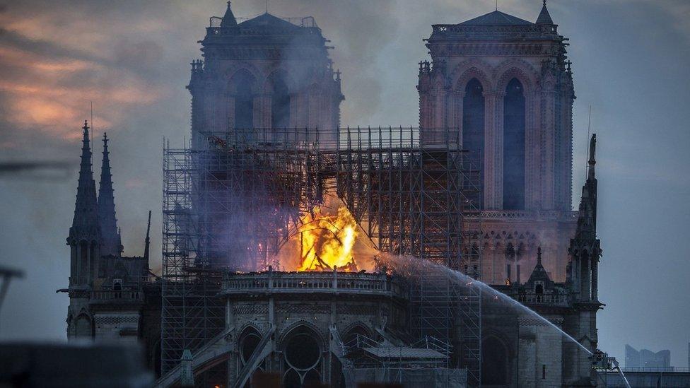 Fire Breaks Out At Iconic Notre-Dame Cathedral In Paris