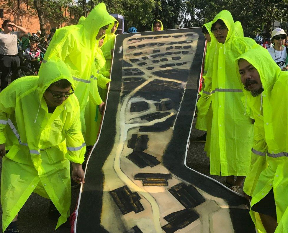 Protesters in Chiang Mai