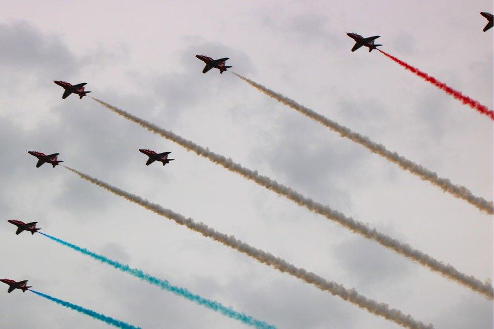 The RAF Red Arrows in Clacton