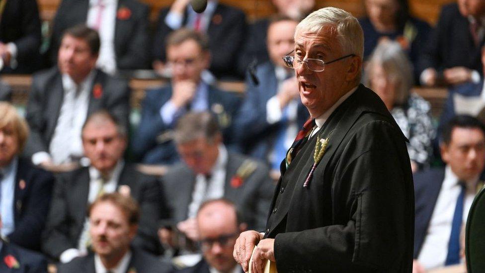 Current Speaker, Sir Lindsay Hoyle, in the House of Commons