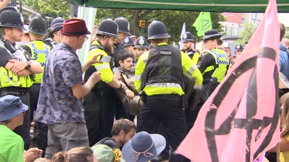 Extinction Rebellion protest, London, 2018