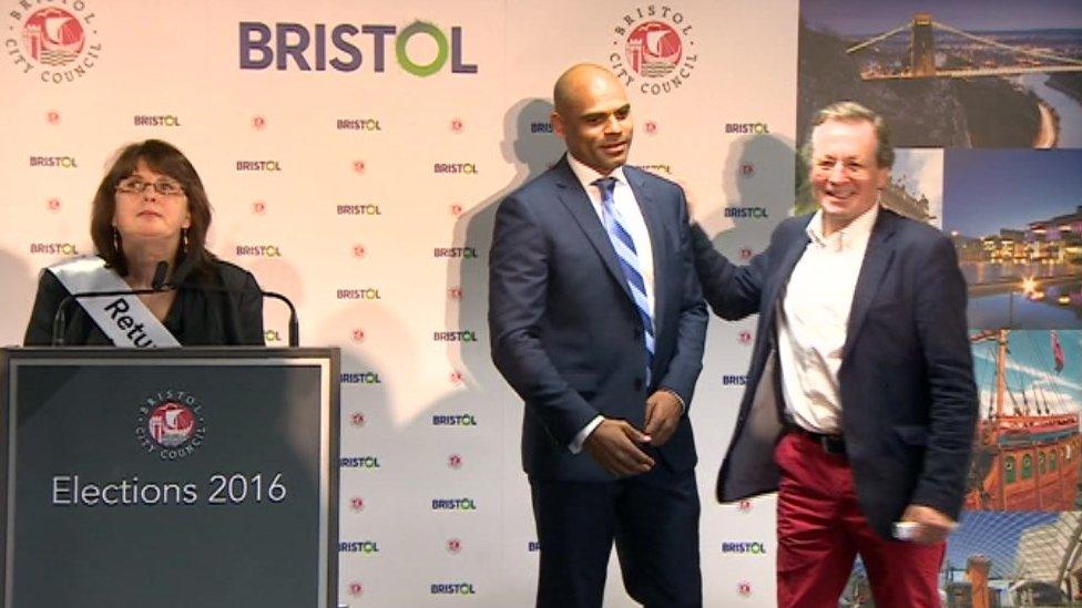 Nicola Yates, Marvin Rees and George Ferguson