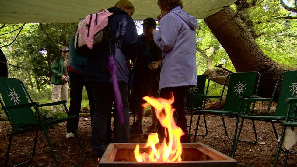 Campfire at woodlands project