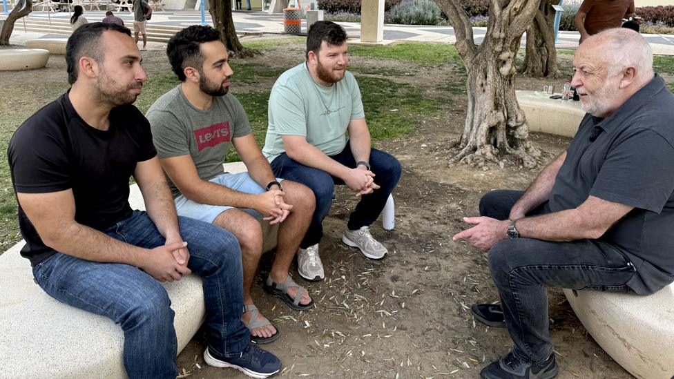 Three Israeli students speak to Jeremy Bowen