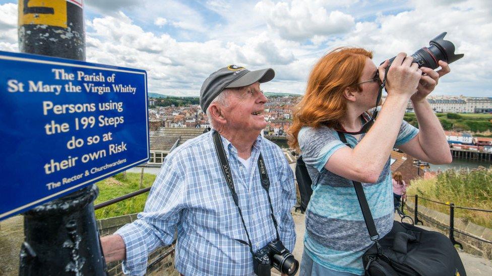 Tourists in Whitby