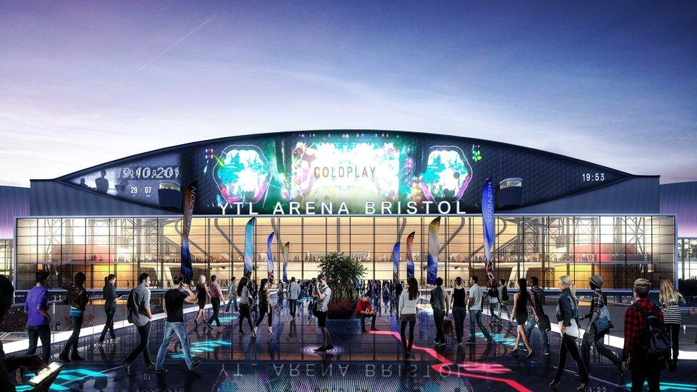 Artist's impression of YTL arena at Filton