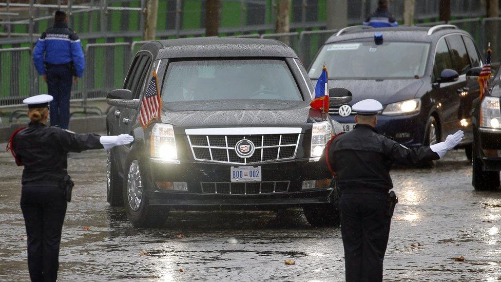 President Trump's Cadillac limousine