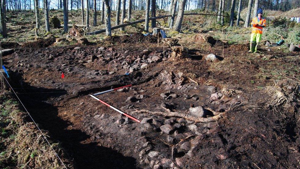 View over the site during the excavation