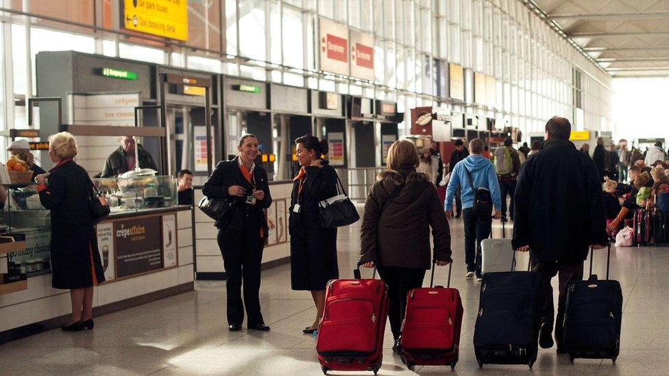 Passengers at Stansted