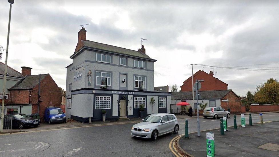 Bulls Head Pub in Lutterworth Road, Blaby