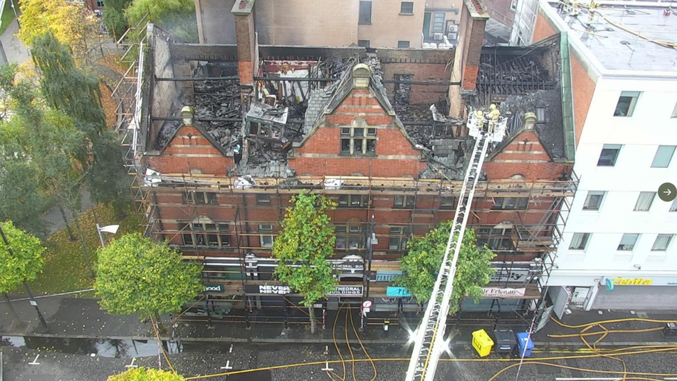 The cause of the fire is being treated as deliberate and the PSNI is investigating