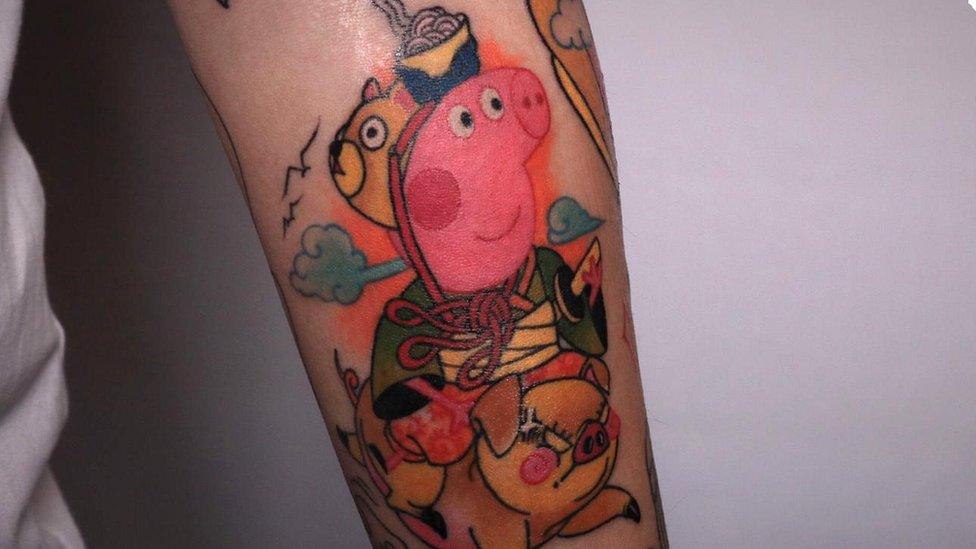 Peppa Pig tattoo