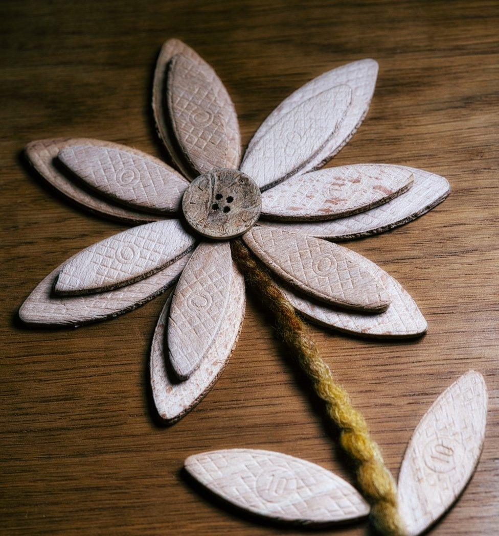 Wooden flower