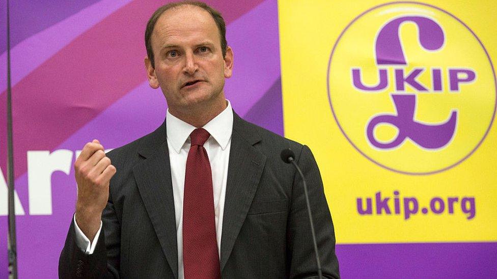 Douglas Carswell speaks at a UK Independence Party (UKIP) meeting