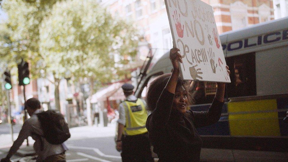 Black Lives matter protester