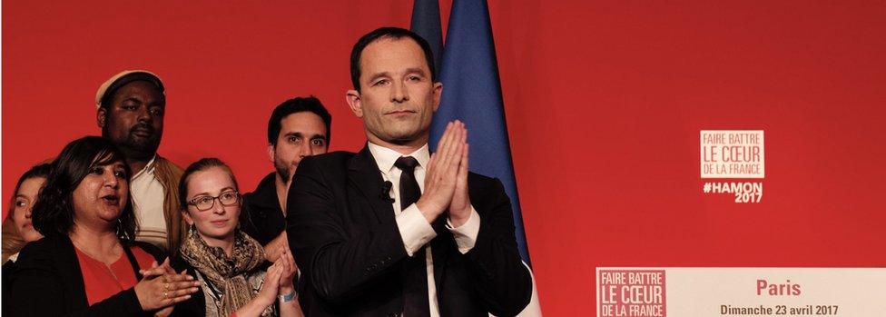 Benoît Hamon thanks supporters on 23 April