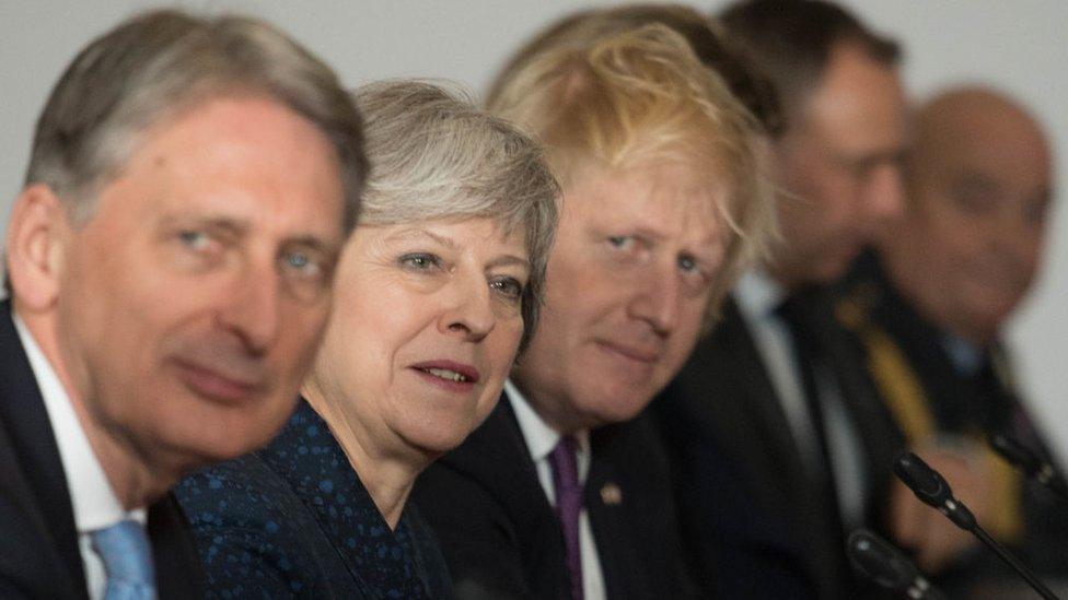 Philip Hammond, Theresa May and Boris Johnson