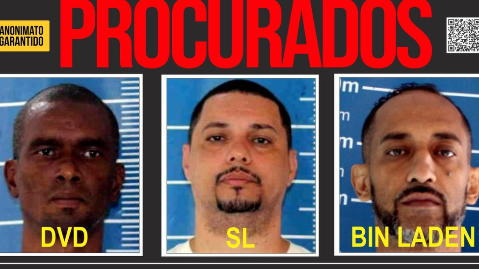 Picture of three inmates from Rio de Janeiro.