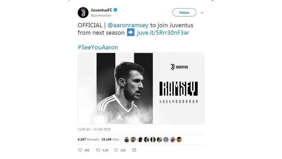 Ramsey has signed for Juventus.