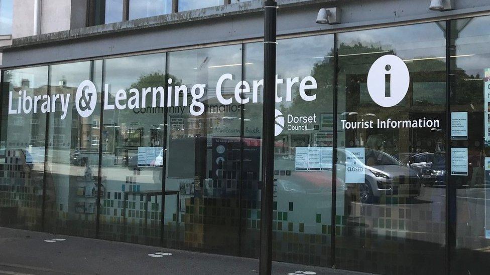 Dorchester Library and Tourist Information Centre window