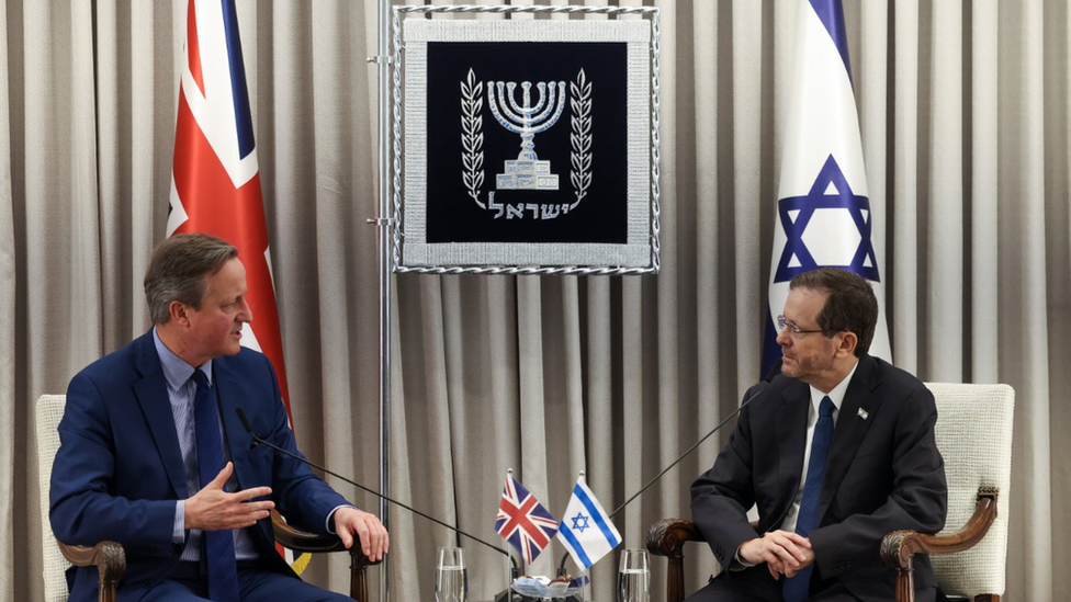 Foreign Secretary, David Cameron meets with the President of Israel, Isaac Herzog