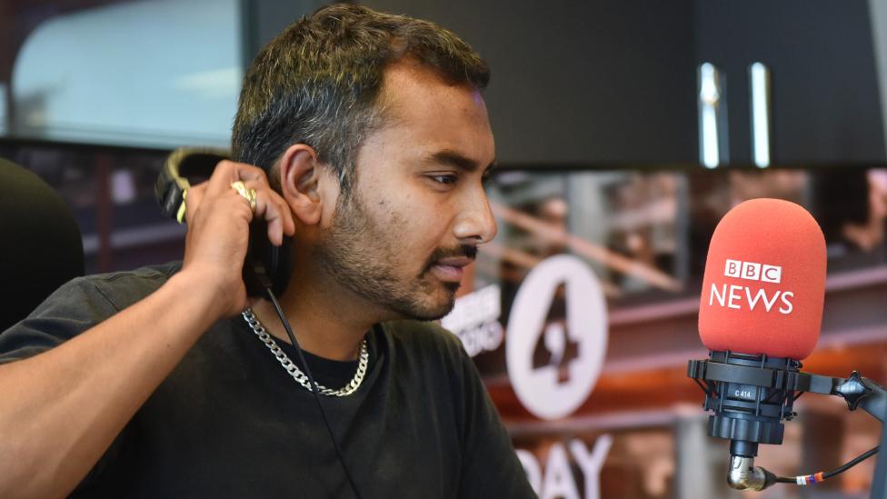 Amol Rajan presenting Radio 4's Today programme