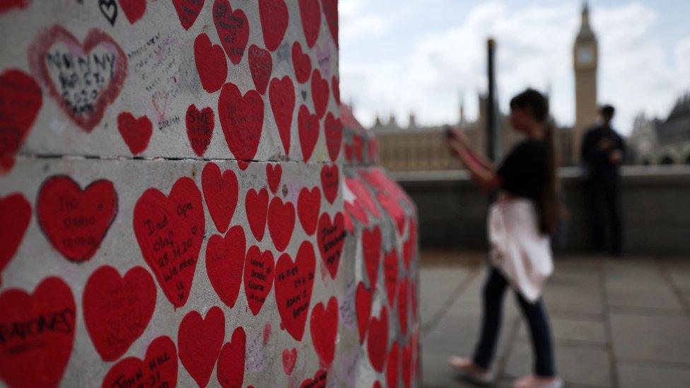 Covid Memorial Wall in London