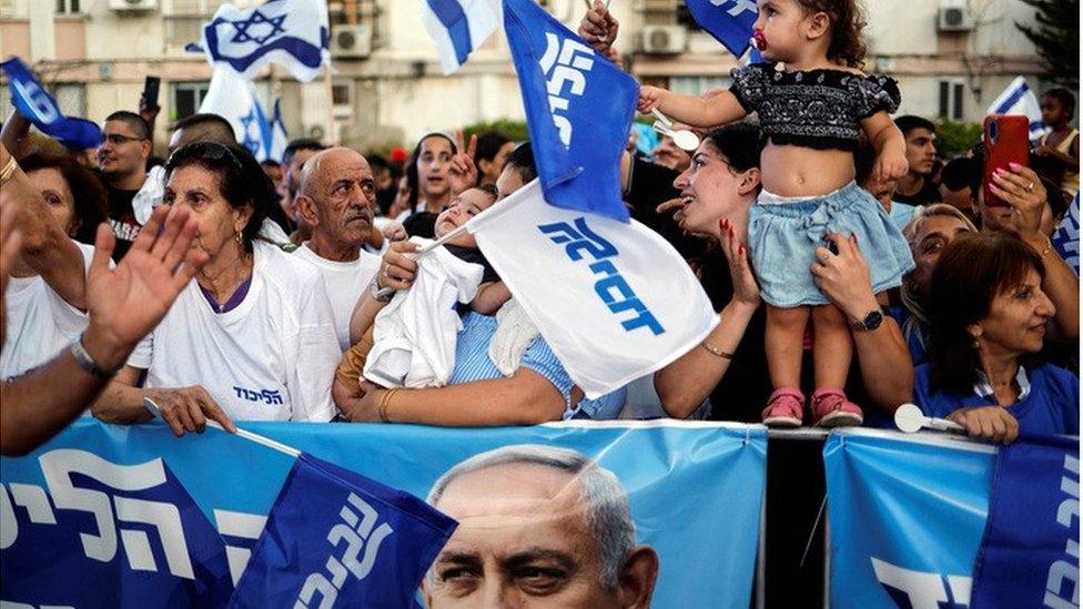 Pro-Netanyahu rally in Ramla, Israel (29/09/22)