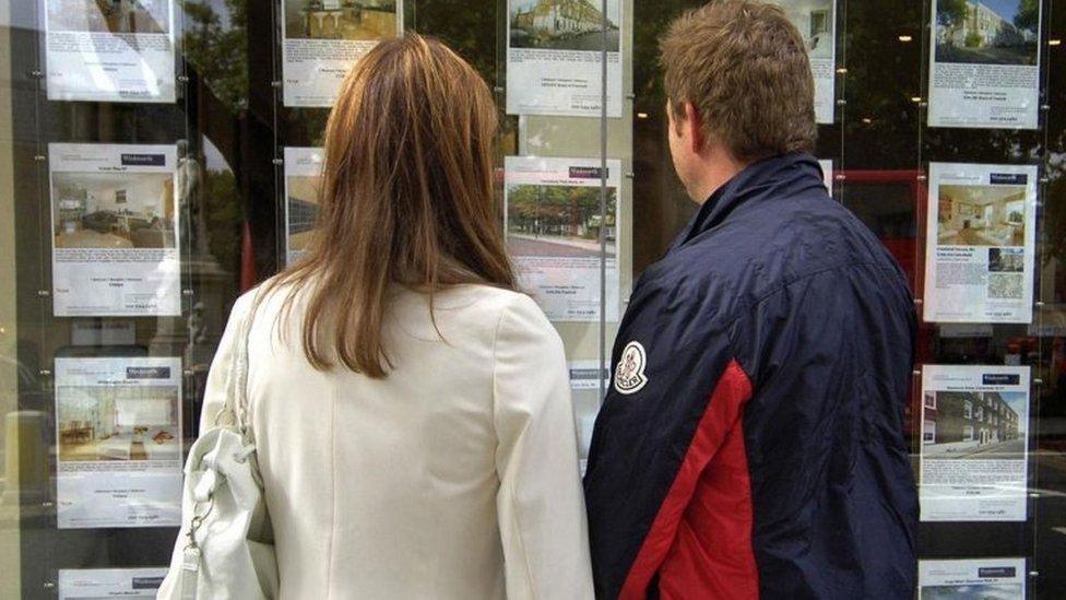 estate agent window