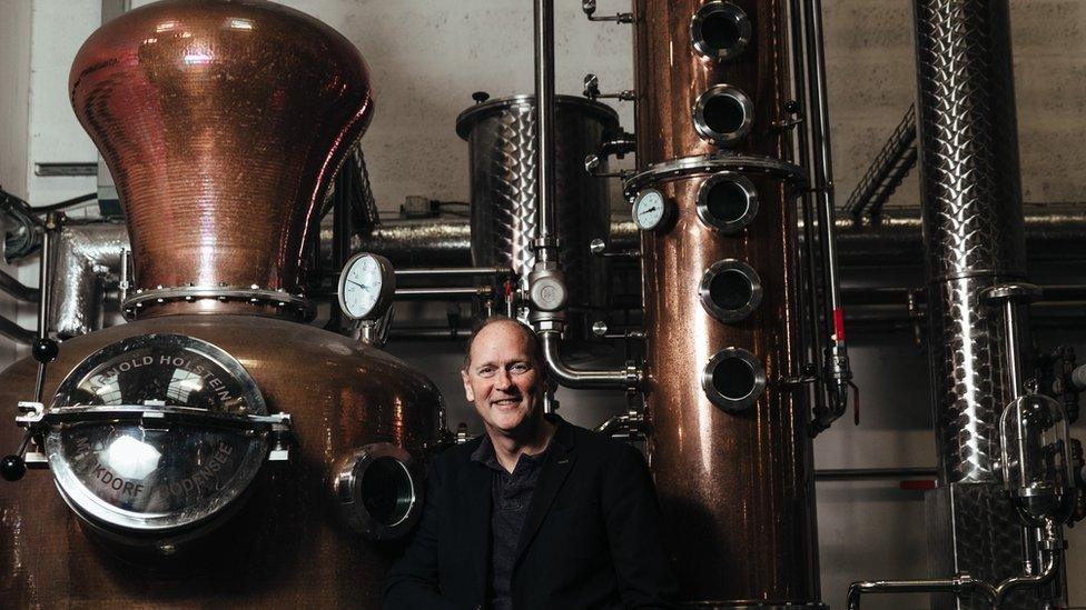 David Gates and distilling plant