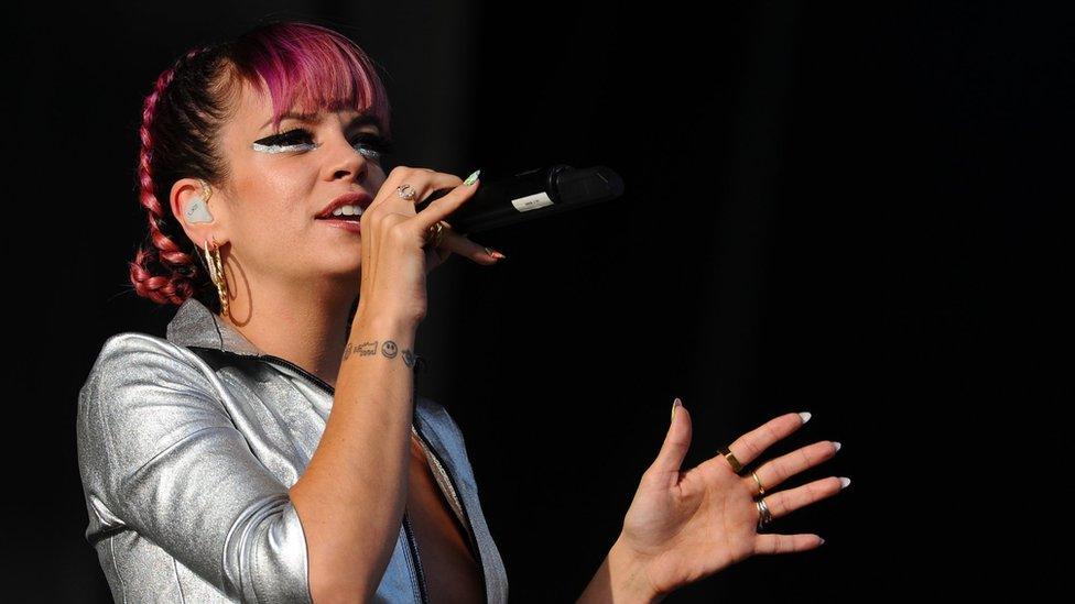 Lily Allen performs on Day 2 of the V Festival at Hylands Park on August 17, 2014 in Chelmsford