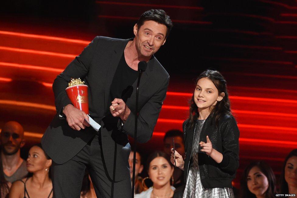 Hugh Jackman and Dafne Keen