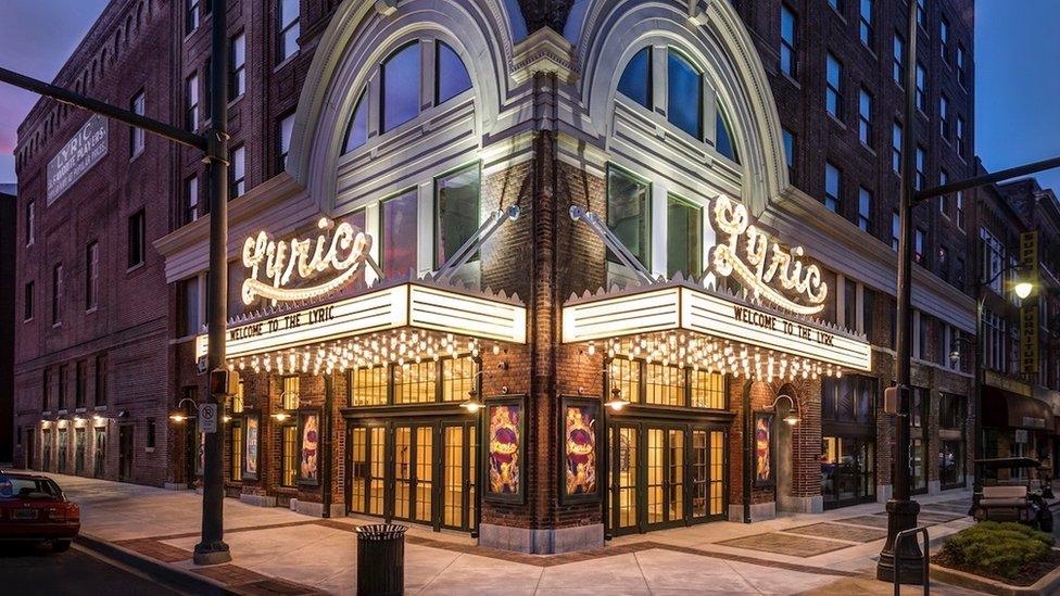 The outside of the Lyric, a theatre in Birmingham, Alabama