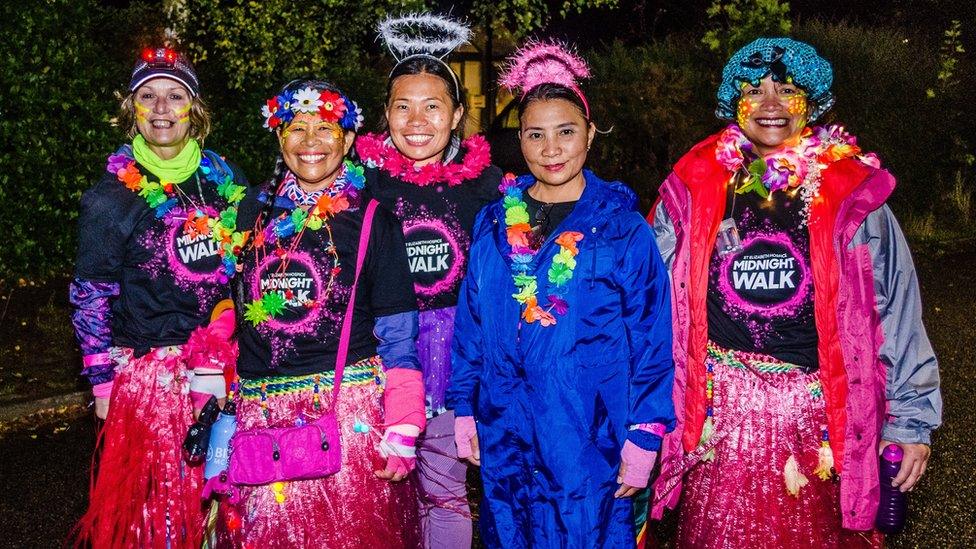 People taking part in Midnight Walk