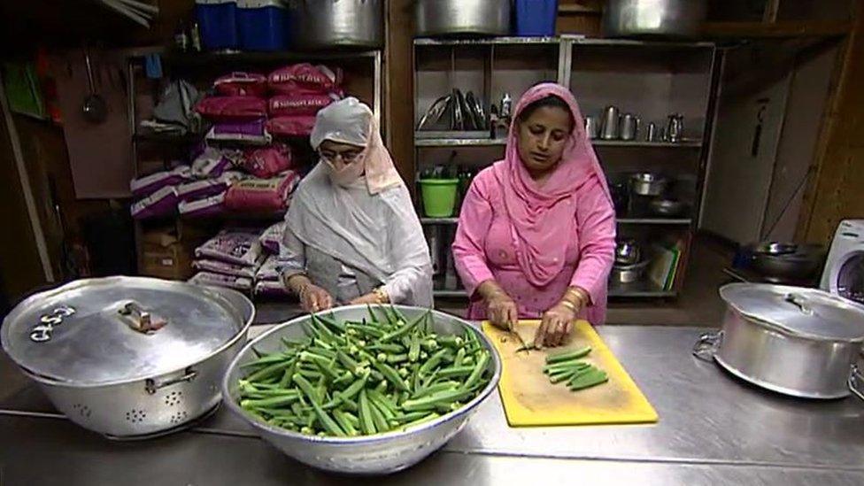 Gurmit Kaur preparing food