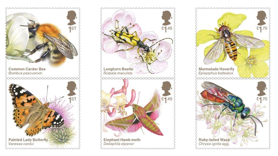 Set of six new stamps from Royal Mail