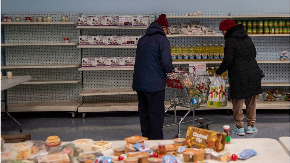 people get their groceries from the Crowder Owens Food Pantry in Washington, D.C