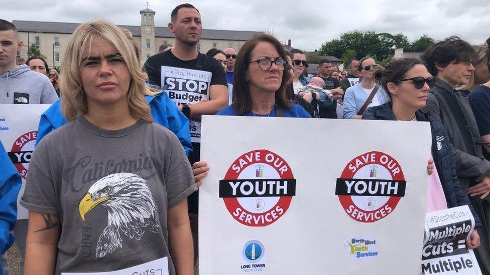 Protestors in Derry