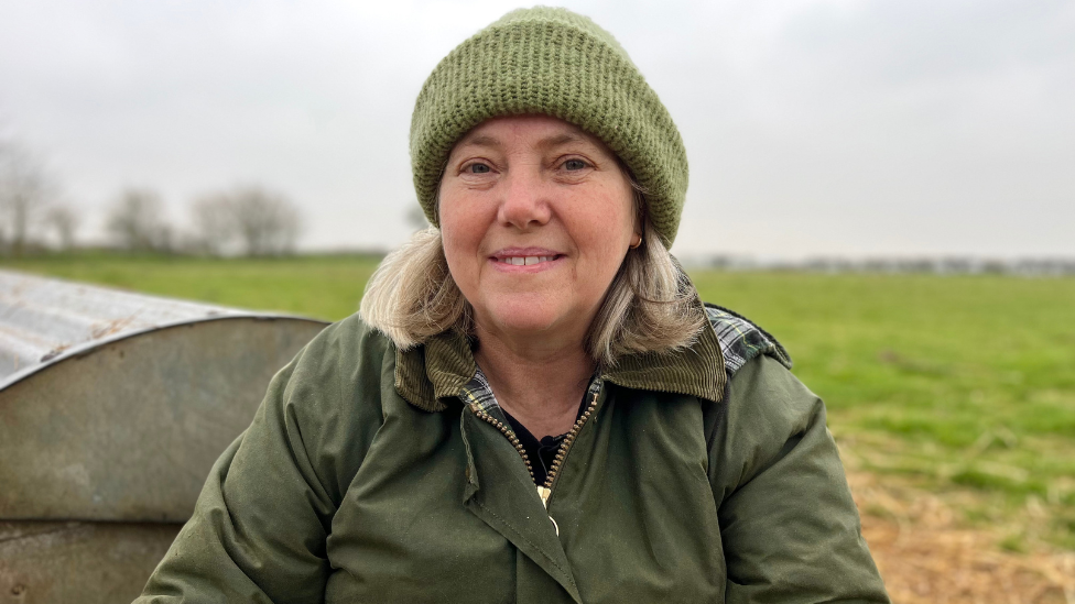 Teresa Cook in a field