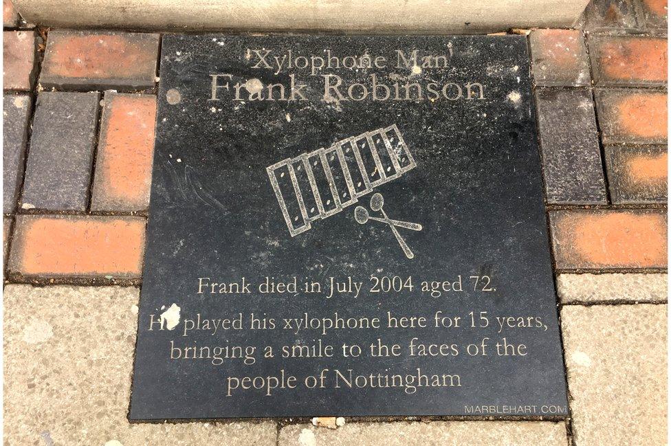 Xylophone man plaque