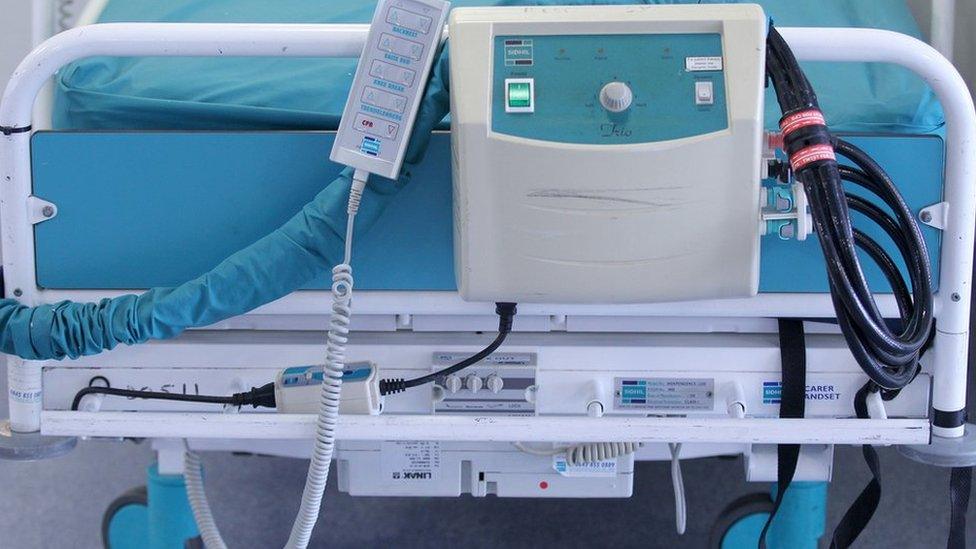 A hospital bed