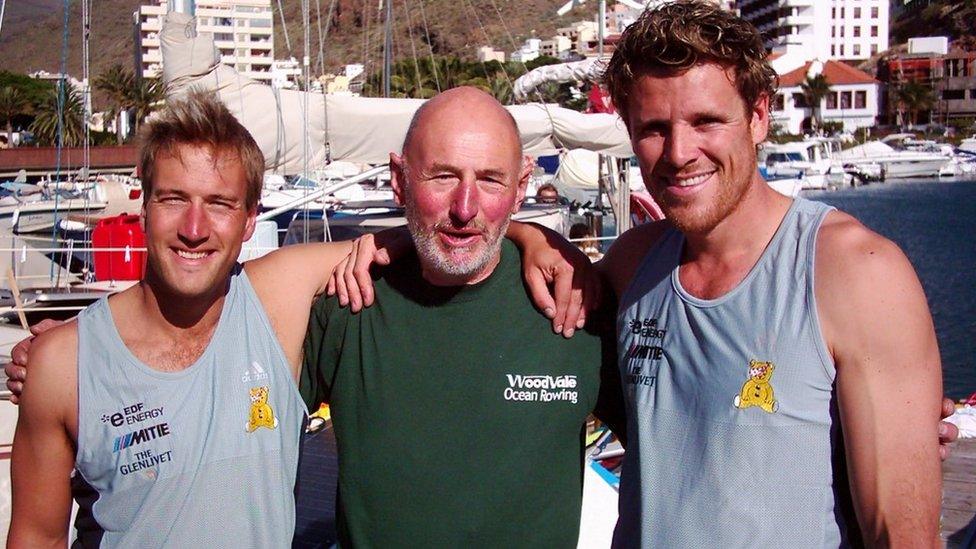 With Ben Fogle and James Cracknell