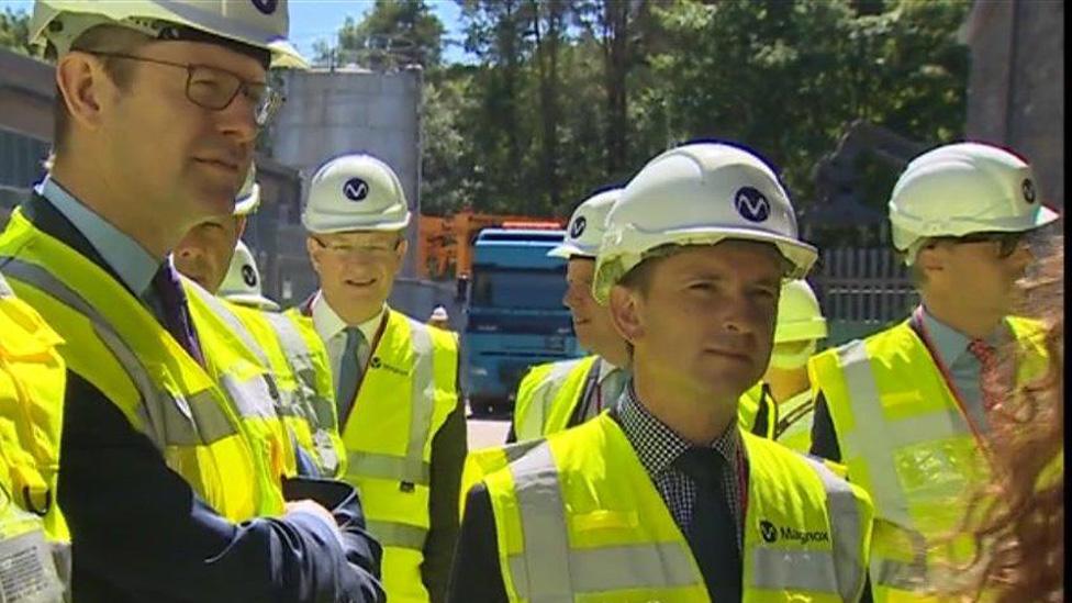 Greg Clark and Alun Cairns in Trawsfynydd on Thursday