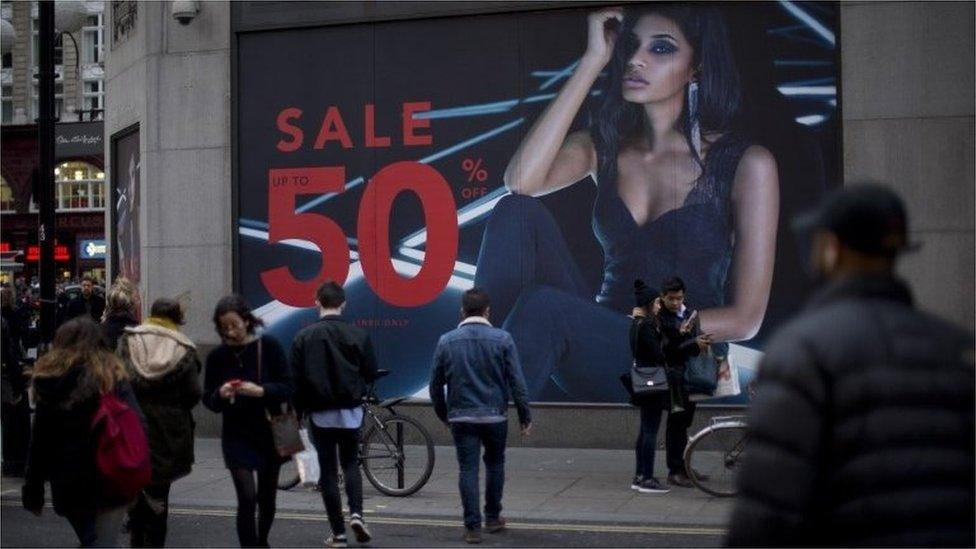 Shoppers on Oxford Street