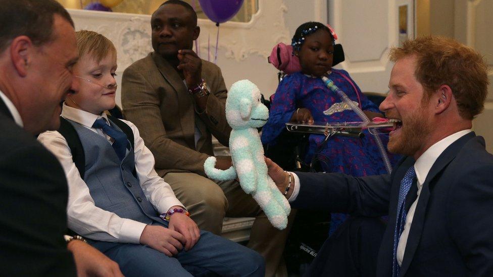 The prince was given a monkey by eight-year-old Samuel Merrick