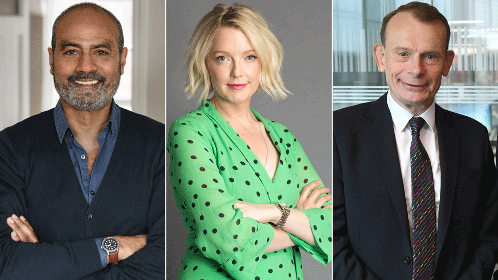 George Alagiah, Lauren Laverne and Andrew Marr