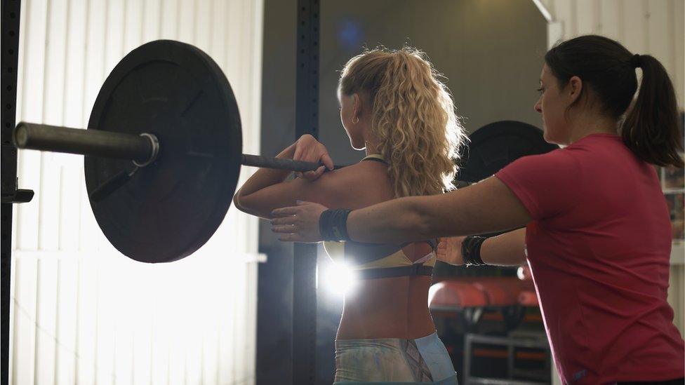 A woman getting personal training